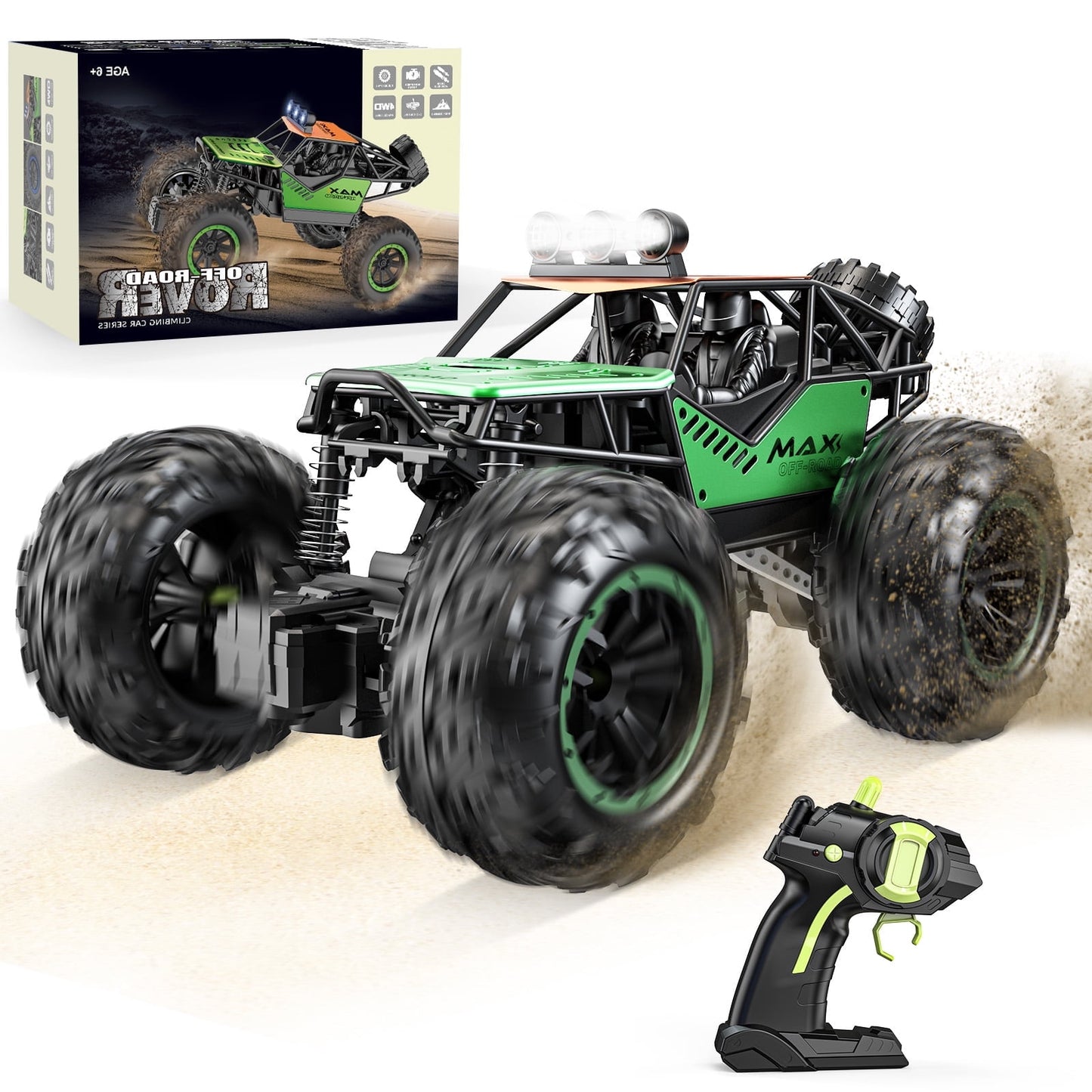 Remote Control Car, 1:16 Scale 2.4Ghz RC Cars 4x4 Off Road Trucks, Waterproof RTR RC Monster Truck 36KM/H, Toys for Kids and Adults with 2 Batteries 35+ mins Play