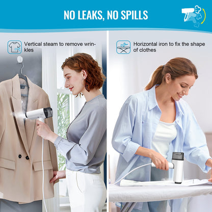 LOHEER Travel Steamer for Clothes 1000W , Foldable Handheld Garment Steamer Fabric Wrinkle Remover
