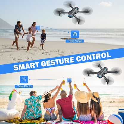 Drones with Camera for Adults 4k UHD, Brushless Motor FPV Foldable RC Drones for Adults Kids Beginners with 36 Mins Long Flight, Altitude Hold