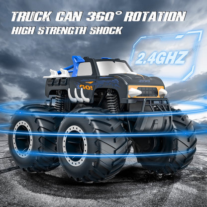 LOHEER 1:16 Remote Control Cars , Waterproof 4WD RC Monster Truck Toys Gifts for Kids Adults