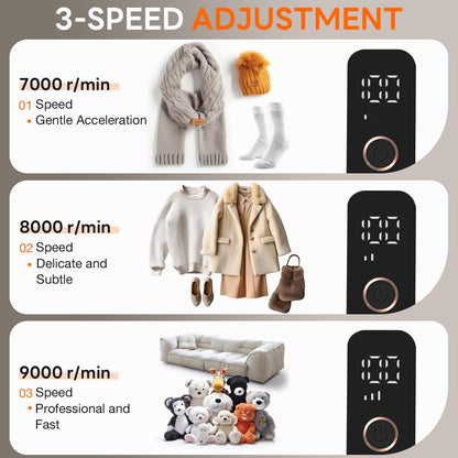 Loheer Fabric Shaver, Electric Lint Remover, Lint Shaver, Sweater Defuzzer with LED Display