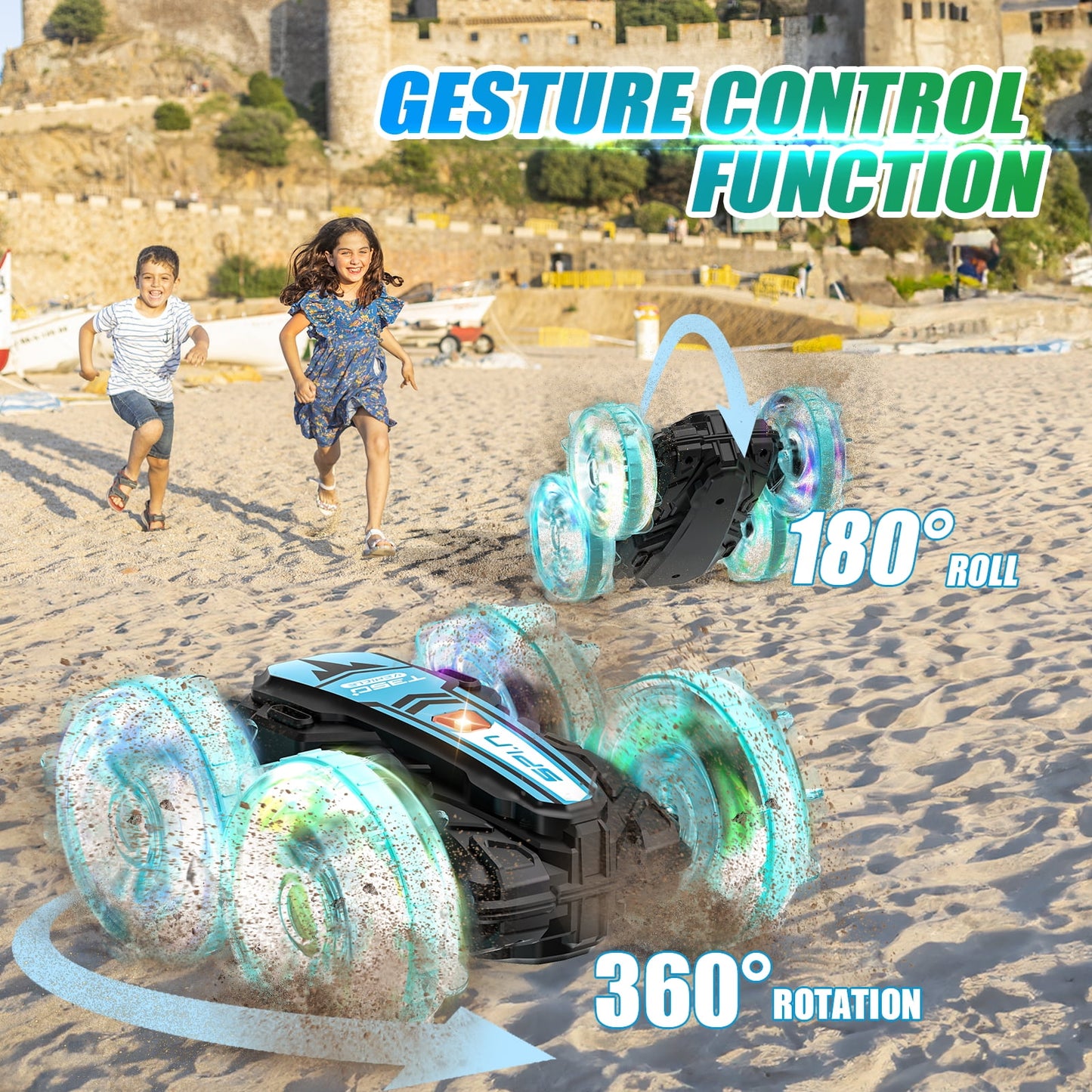 Loheer RC Car for Kids, 2.4 GHz Amphibious Remote Control Cars All Terrain Toys Boys Girls Gifts