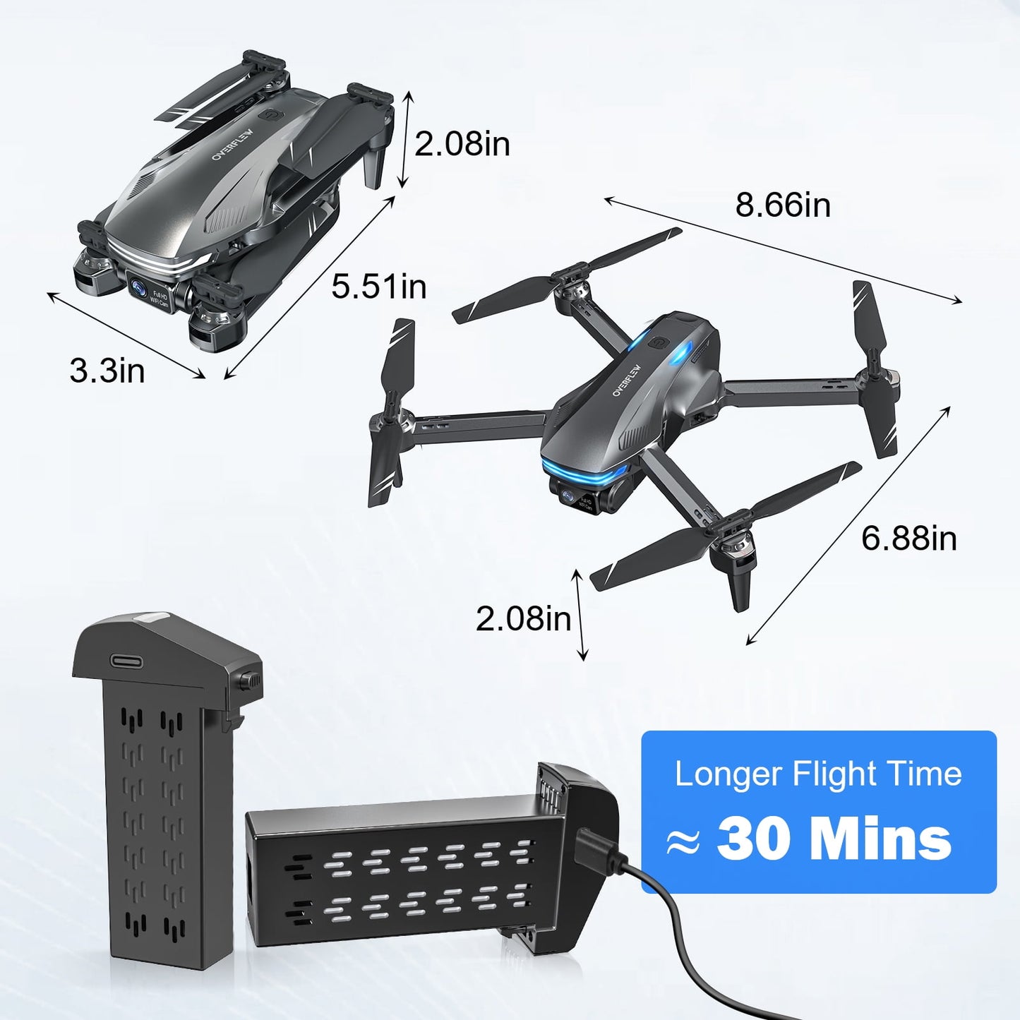 Drones with Camera for Adults 4k UHD, Brushless Motor FPV Foldable RC Drones for Adults Kids Beginners with 36 Mins Long Flight, Altitude Hold