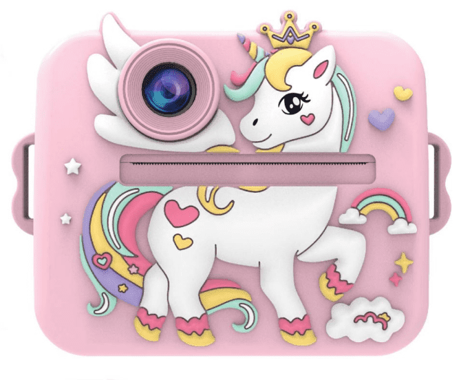 Loheer Instant Print Camera for Kids, Gifts Girls Boys Age 3-12, HD Digital Video Cameras Toddler, Portable Toy with 32GB SD Card-Pink