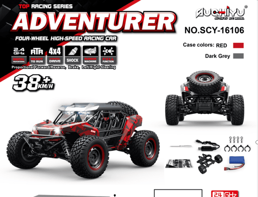 Remote Control Car, 1:16 Scale 2.4Ghz RC Cars 4x4 Off Road Trucks, Waterproof RTR RC Monster Truck 36KM/H, Toys for Kids and Adults with 2 Batteries 35+ mins Play