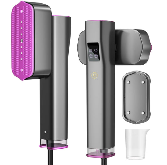 Steamer for Clothes, LOHEER Portable Travel Steamer & Iron 2 in 1, 3 Adjustable Steam Levels