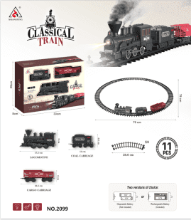 Train Set with Remote Control,Electric Train Track Around Christmas Tree W/Cargo Vehicle,Light & Sounds,Alloy Steam Locomotive Engine Train Toy Gift for Boys Girls 4 5 6 7 8 9 10