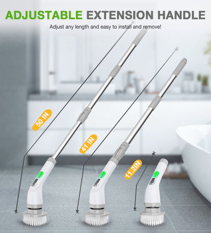LOHEER Electric Spin Scrubber, Cordless Bathroom Scrubber Cleaning Brush for Floor, Bathtub, Kitchen